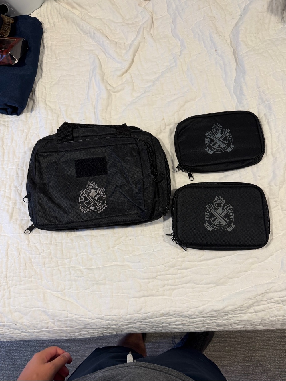 Springfield range bag with two smaller gun bags